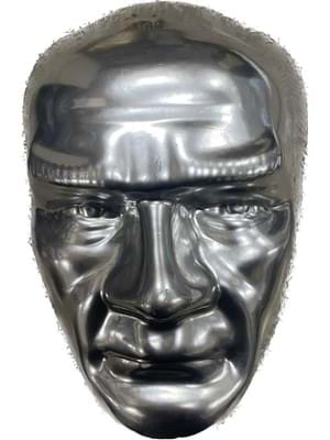 Atatürk Maskı 26 Cm Polyester Gümüş Renk