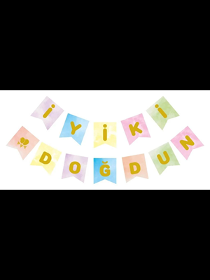 Nedi Kırlangıç Oynar Yazı 'iyiki Doğdun' Renkli 65894