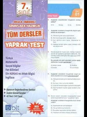 Bulut Yay.-7.sınıf Tüm Dersler Yaprak Test 2425