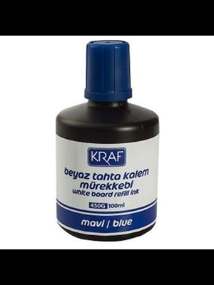 Kraf 450g 100 Ml Beyaz Tahta Kalemi Mürekkebi Mavi