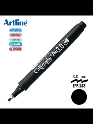 Artline Supreme Calligraphy Kalem 3.0 Siyah Epf-243