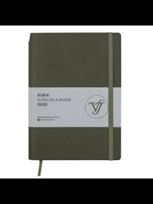 Victorias Journals Kuka 14x20 Günlük Ajanda Esnek Kapak Ivory Petrol 124-1462 2025