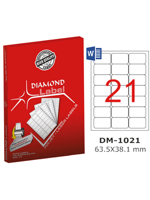 Diamond Label 63.5x38.1 Mm Laser Etiket 100"lü Dm-1021