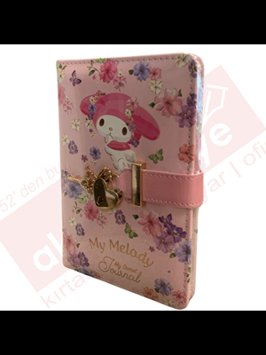 Victorias Journals A6 My Melody Çizgili Kilitli Günlük 192 Sayfa 525-2018