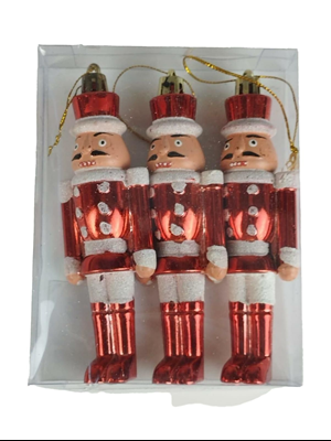 Nedi Yılbaşı Ağaç Süsü 13cm Kurşun Asker 3"lü 6387