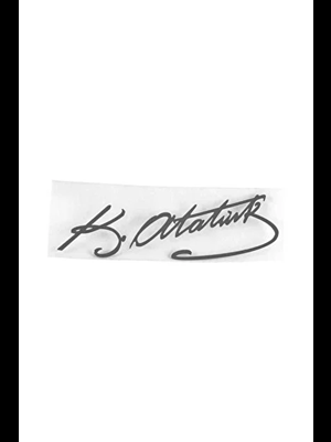 Keskin Color 8x12 Yaldızlı Çıkartma Atatürk İmza-1 222302-99