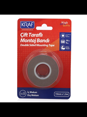 Kraf 19 Mmx1.5 Mt Çift Taraflı Köpük Bant 2520g