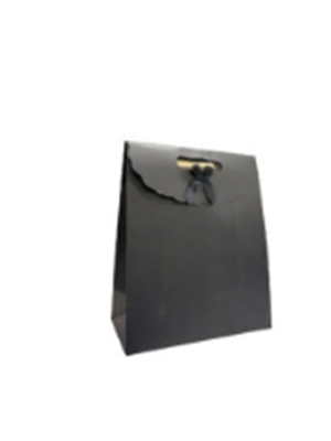 Nedi 19x9x27 Cm Cırtlı Karton Hediye Çantası Siyah Pl-1927bl