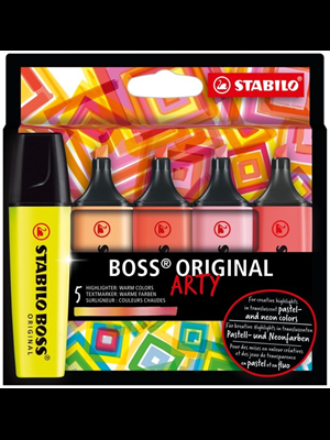 Stabilo Boss Arty Fosforlu Kalem Sıcak Renkler 5"li 70\5-02-1-20