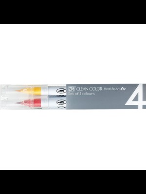 Zig Brush Wrıter Fırça Uçlu Kalem 4"lü M.renk Km50f