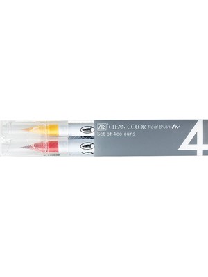 Zig Brush Wrıter Fırça Uçlu Kalem 4"lü M.renk Km50f