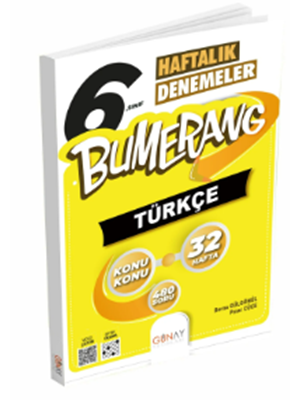 Günay Yay.- 6.sınıf Bumerang Türkçe Haftalık Denemeler 2324