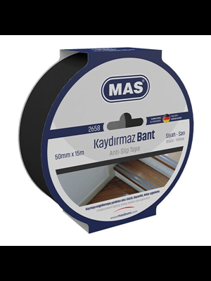 Mas 50 Mm 15 M Kaydırmaz Bant Siyah 2658
